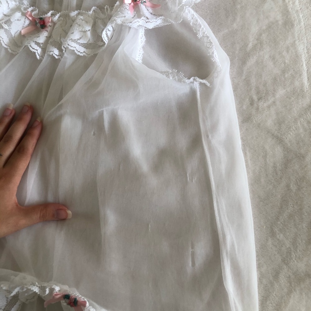 VINTAGE/ sheer babydoll lolita nightie - Picture 8 of 8